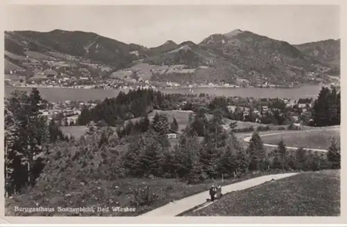 (742) Foto AK Bad Wiessee, Blick vom Berggasthaus Sonnenbichl