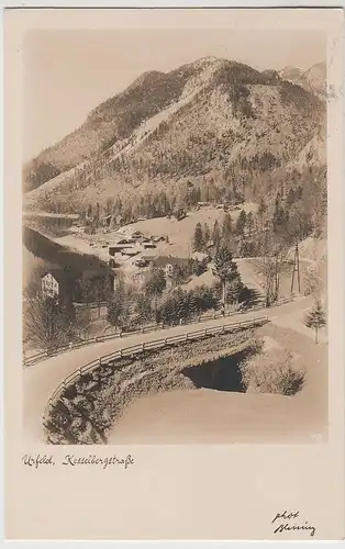 (73313) Foto AK Urfeld am Walchensee, Kesselbergstraße, 1935
