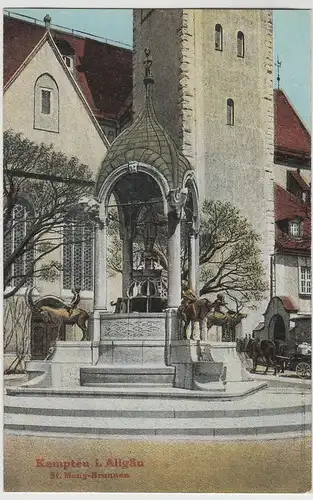 (72878) AK Kempten, Allgäu, St. Mang Brunnen, vor 1945