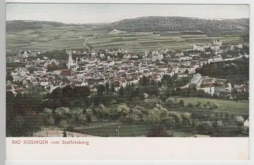 (72704) AK Bad Kissingen, Gesamtansicht vom Staffelsberg, 1905