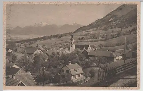 (72433) AK Bad Kohlgrub, Panorama mit Pfarrkirche St. Martin 1929