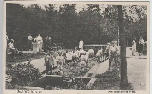 (72123) AK Bad Wörishofen, am Wassertretplatz, vor 1945