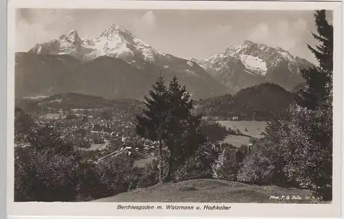 (71841) Foto AK Berchtesgaden mit Watzmann und Hochkalter