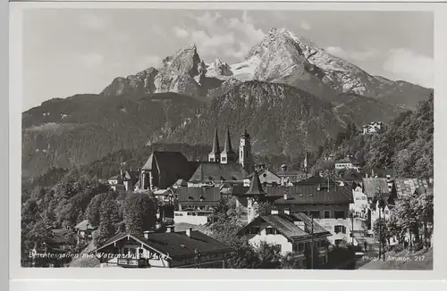 (71840) Foto AK Berchtesgaden, Ansicht mit Watzmann