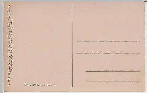 (71785) AK Garmisch mit Loisach, vor 1945