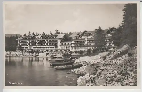 (71743) Foto AK Eibseehotels am Eibsee, vor 1945