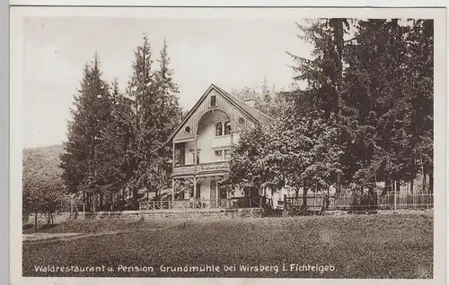 (71703) AK Waldrestaurant Grundmühle bei Wirsberg i. Fichtelgebirge vor 1945