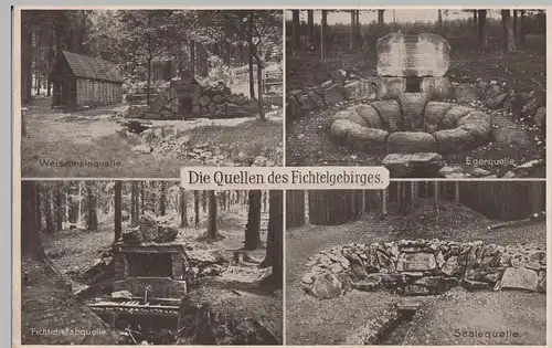 (71701) AK Quellen des Fichtelgebirges, Mehrbildkarte 1920/30er