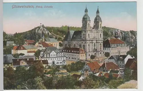 (71645) AK Gößweinstein, Ansicht mit Basilika, vor 1920