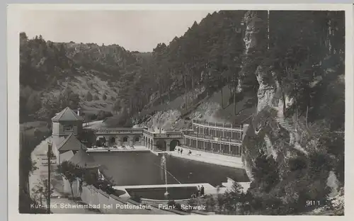 (71641) Foto AK Pottenstein, Kur- und Schwimmbad, vor 1945