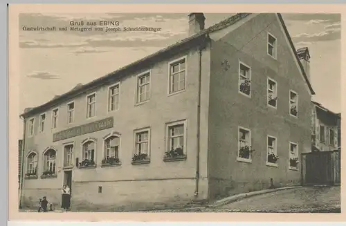 (71137) AK Gruß aus Ebing, Gastwirtschaft "Zur Grünen Traube" vor 1945