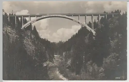 (71062) Foto AK Ammer-Hochbrücke bei Echelsbach, Blick v. Talgrund 1933