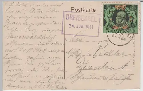 (71056) AK Gruss vom Dreisessel, 1911