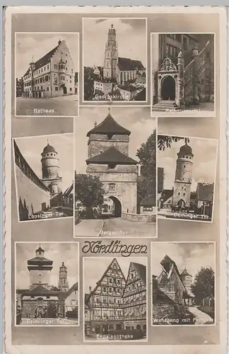 (70029) Foto AK Nördlingen, Mehrbildkarte 1942