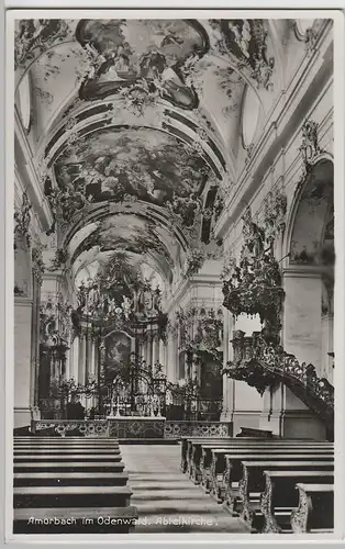 (69989) Foto AK Amorbach, Odenwald, Abteikirche, Inneres