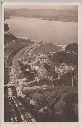 (69963) AK Walchenseekraftwerk, Blick vom Wasserschloss, vor 1945