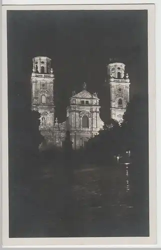 (69920) Foto AK Passau, Dom unter Beleuchtung, vor 1945