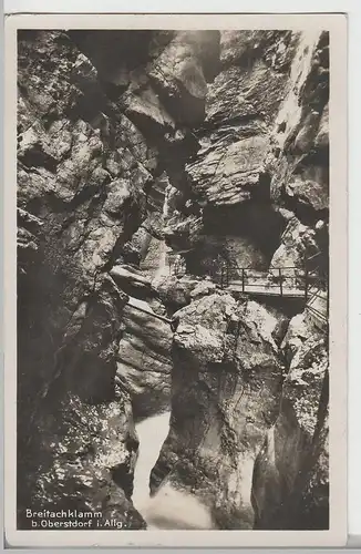 (69896) Foto AK Breitachklamm bei Tiefenbach, Oberstdorf, vor 1945