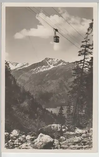 (69870) Foto AK Nebelhornbahn über d. Faltenbachtobel, Oberstdorf, v. 1945