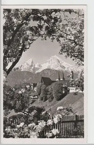 (69851) Foto AK Frühling in Berchtesgaden, Stiftskirche, Pfarrkirche, vor 1945
