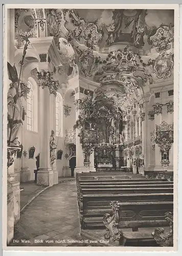 (68578) Foto AK Steingaden, Wieskirche, Blick zum Chor, nach 1945