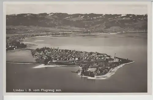 (68396) Foto AK Lindau im Bodensee vom Flugzeug aus 1932