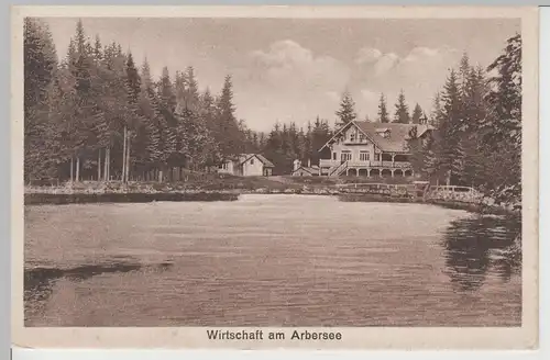 (68336) AK Arbersee, Gastwirtschaft, vor 1945