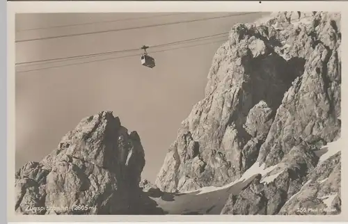 (68289) Foto AK Bayr. Zugspitzbahn, Gondel, vor 1945