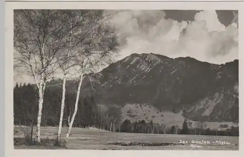 (68277) Foto AK Blick zum Grünten im Allgäu, 1932