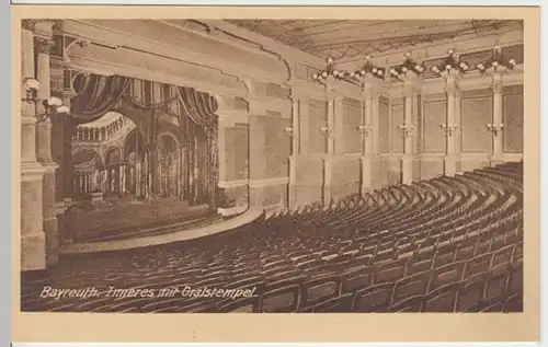 (6784) AK Bayreuth, Festspielhaus, Inneres, vor 1945