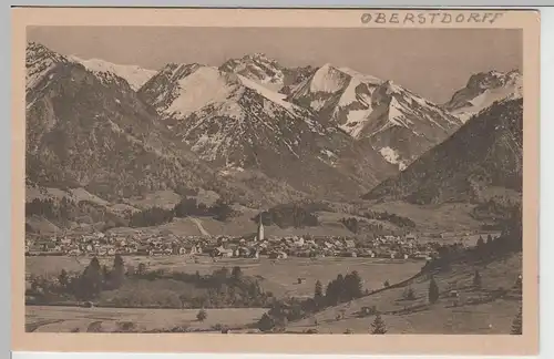 (66150) AK Oberstdorf, Gesamtansicht vom Jägersberg vor 1945