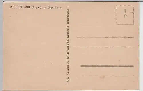 (66150) AK Oberstdorf, Gesamtansicht vom Jägersberg vor 1945