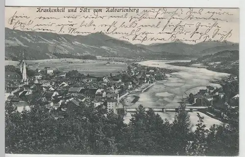 (66128) AK Krankenheil und Tölz vom Kalvarienberg, 1908