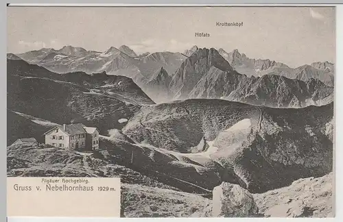 (66126) AK Gruss vom Nebelhornhaus, 1904