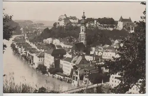 (66121) Foto AK Burghausen, Gesamtansicht vor 1945