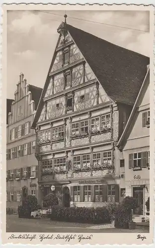 (65906) Foto AK Dinkelsbühl, Hotel Deutsches Haus, vor 1945