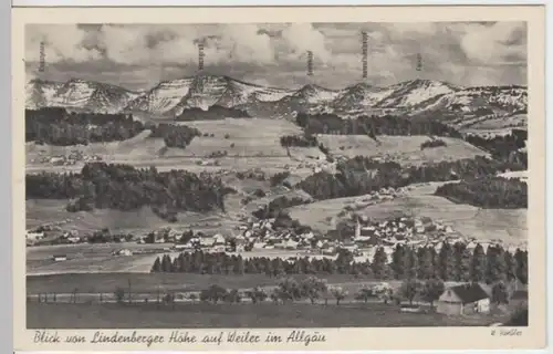 (6514) AK Weiler im Allgäu, Panorama, vor 1945