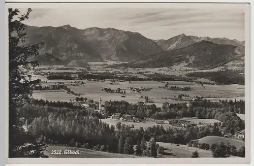 (63649) Foto AK Elbach, Fischbachau, Panorama 1930er