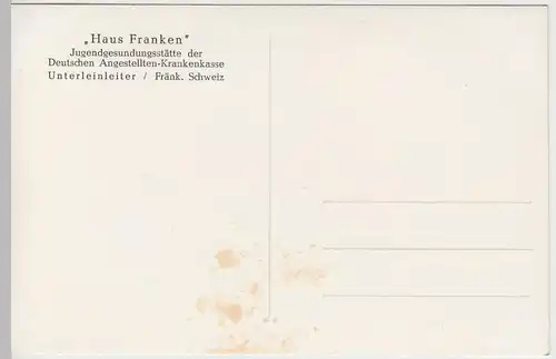 (61945) Foto AK Unterleinleiter, Haus Franken, Inneres