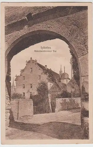 (59418) AK Iphofen, Mainbernheimer Tor, vor 1945