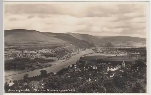 (57854) Foto AK Miltenberg, Main, Panorama, Blick vom Grauberg, vor 1945