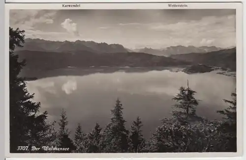 (5785) Foto AK Kochel am See, Walchensee, Karwendel, Wetterstein