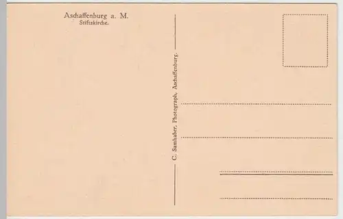 (57837) AK Aschaffenburg, Stiftskirche, vor 1945