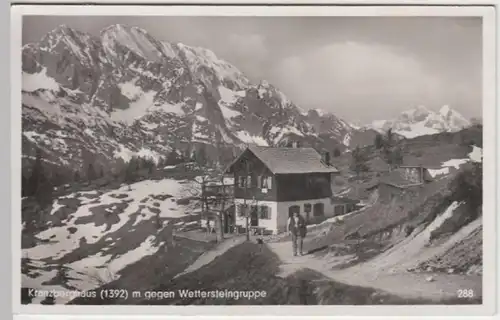 (5773) Foto AK Kranzberghaus, Wettersteingruppe 1939