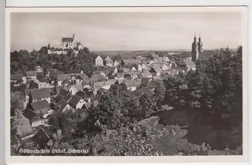 (5735) Foto AK Gößweinstein, Panorama, Burg, Basilika