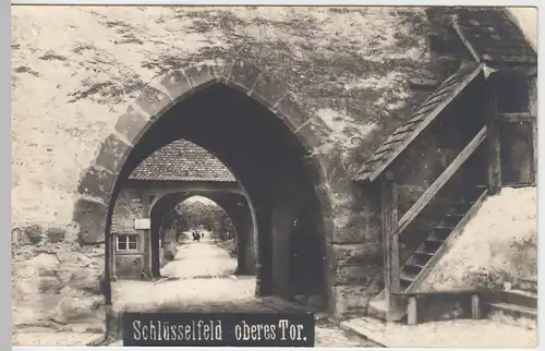 (56699) Foto AK Schlüsselfeld, Oberes Tor, Feldpost 1942