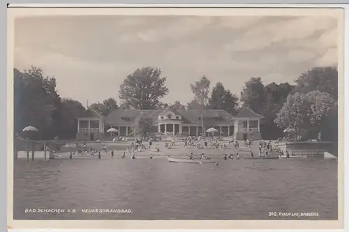 (56553) Foto AK Bad Schachen, Neues Strandbad, vor 1945