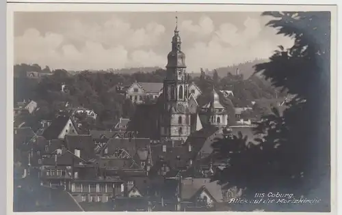 (55856) Foto AK Coburg, Stadtansicht mit Moritzkirche, vor 1945