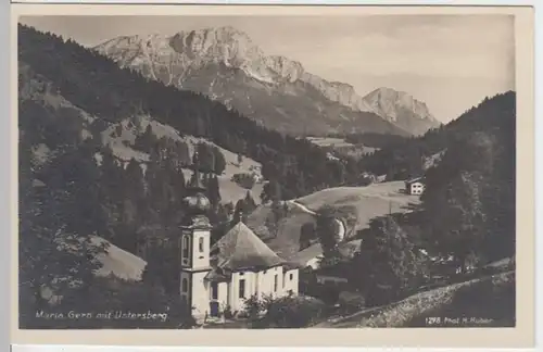 (5481) Foto AK Kirche Maria Gern, Berchtesgaden, Untersberg, vor 1945