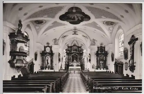 (54457) Foto AK Konnersreuth, Kath. Kirche, Inneres, nach 1945